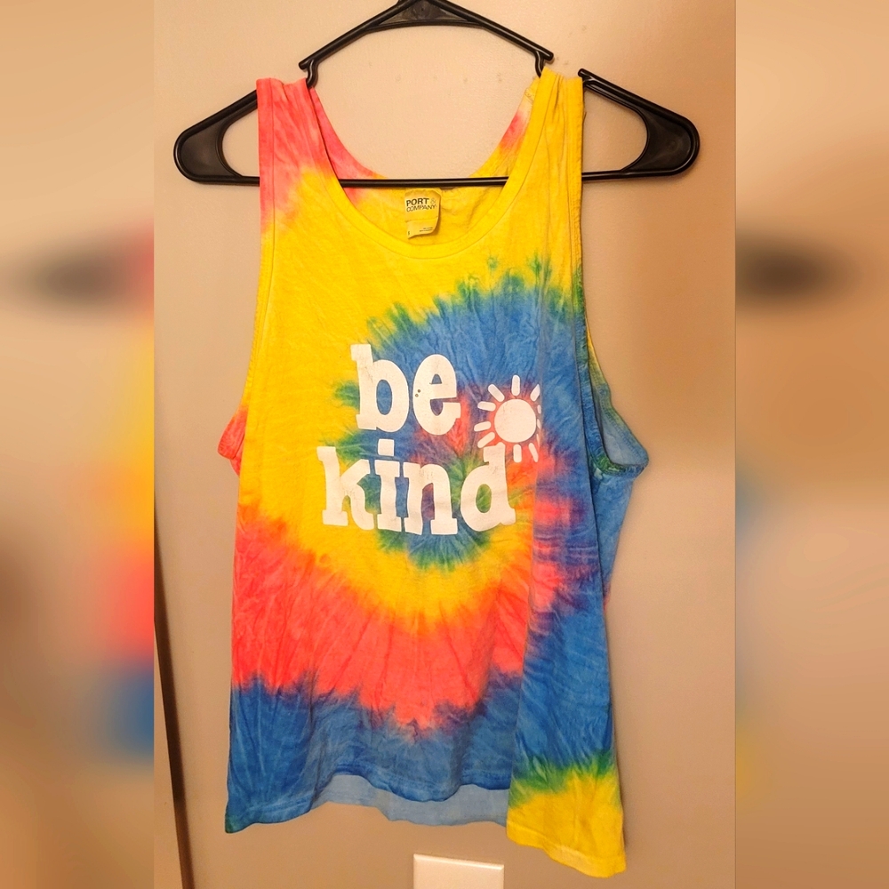 Be Kind Tie Dyed Muscle Tank